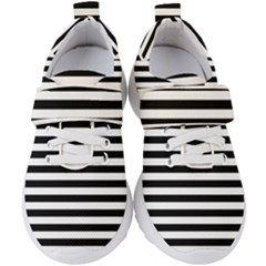 Black Stripes Kids  Velcro Strap Shoes by snowwhitegirl