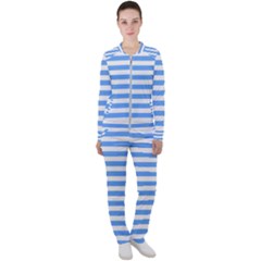Blue Stripes Casual Jacket And Pants Set by snowwhitegirl