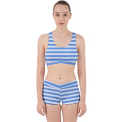 Blue Stripes Work It Out Gym Set by snowwhitegirl