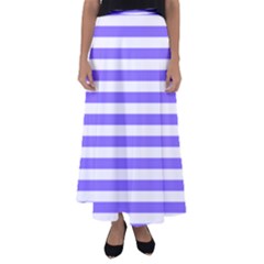 Lilac Purple Stripes Flared Maxi Skirt by snowwhitegirl