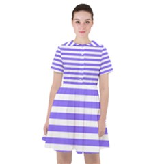 Lilac Purple Stripes Sailor Dress by snowwhitegirl