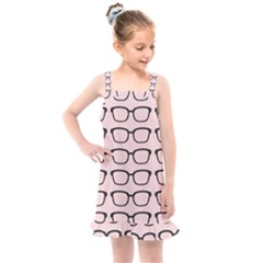 Nerdy Glasses Pink Kids  Overall Dress by snowwhitegirl