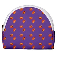 Kawaii Pumpkin Purple Horseshoe Style Canvas Pouch by snowwhitegirl