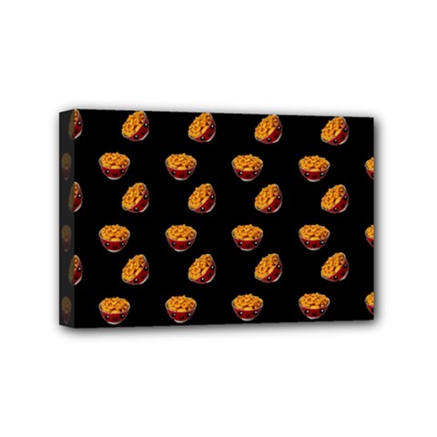 Kawaii Chips Black Mini Canvas 6  X 4  (stretched) by snowwhitegirl