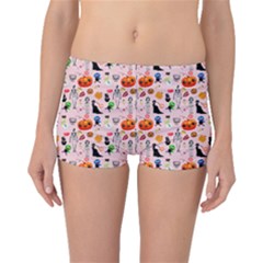 Halloween Treats Pattern Pink Boyleg Bikini Bottoms by snowwhitegirl