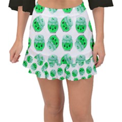 Kawaii Lime Jam Jar Pattern Fishtail Mini Chiffon Skirt by snowwhitegirl