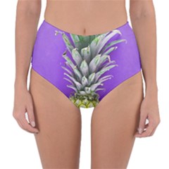 Pineapple Purple Reversible High-waist Bikini Bottoms by snowwhitegirl