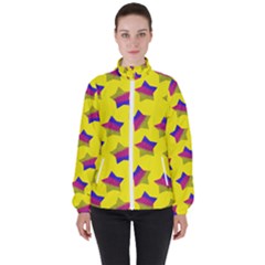 Ombre Glitter  Star Pattern High Neck Windbreaker (women) by snowwhitegirl