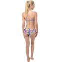 Colorful Leaves Twist Bandeau Bikini Set View2