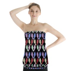 Colorful Cherubs Black Strapless Top by snowwhitegirl