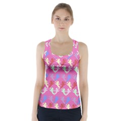 Colorful Cherubs Pink Racer Back Sports Top by snowwhitegirl