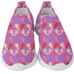 Colorful Cherubs Pink Kids  Slip On Sneakers by snowwhitegirl