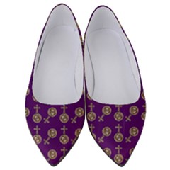 Victorian Crosses Purple Women s Low Heels by snowwhitegirl