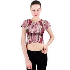 Guadalupe Roses Crew Neck Crop Top by snowwhitegirl