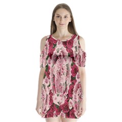 Guadalupe Roses Shoulder Cutout Velvet One Piece by snowwhitegirl