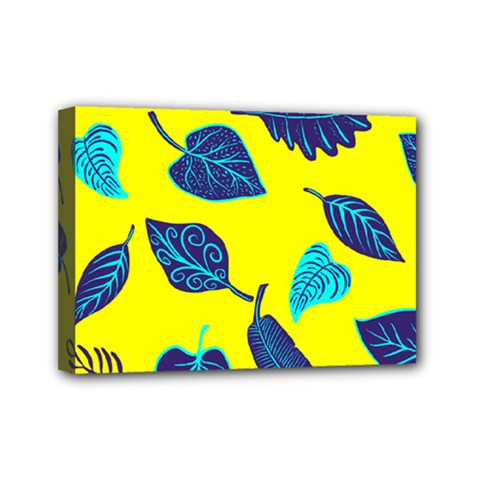 Leaves Leaf Mini Canvas 7  X 5  (stretched) by Mariart