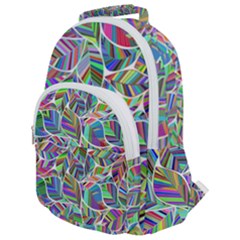 Leaves Leaf Nature Ecological Rounded Multi Pocket Backpack by Mariart