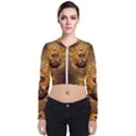 Awesome Steampunk Easter Egg With Flowers, Clocks And Gears Long Sleeve Zip Up Bomber Jacket View1