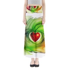 Heart Love Luck Abstract Full Length Maxi Skirt by Pakrebo