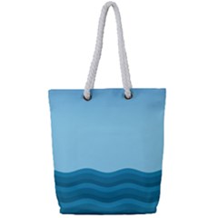 Making Waves Full Print Rope Handle Tote (small) by WensdaiAmbrose