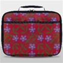 Red With Purple Flowers Full Print Lunch Bag View1