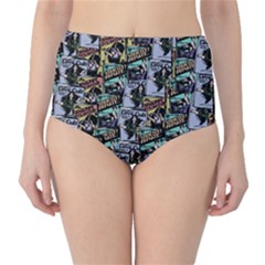 Comic Books Pattern Classic High-waist Bikini Bottoms by snowwhitegirl