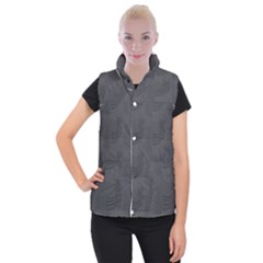 Gray Swirl Women s Button Up Vest by modernwhimsy