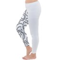 Abstract Black On White Circles Design Classic Winter Leggings View2