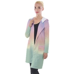 Balmy Pastel Seashore Hooded Pocket Cardigan by retrotoomoderndesigns