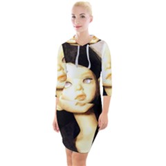 Lost Quarter Sleeve Hood Bodycon Dress by snowwhitegirl