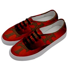 Wonderful Celtic Cross On Vintage Background Men s Classic Low Top Sneakers by FantasyWorld7