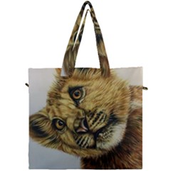 Lion Cub Canvas Travel Bag by ArtByThree