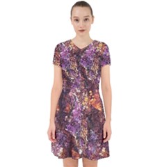 Colorful Rusty Abstract Print Adorable In Chiffon Dress by dflcprintsclothing