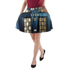 Tardis Sherlock Holmes 221b A-line Pocket Skirt by Sudhe