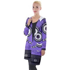 Evil Purple Hooded Pocket Cardigan by Sudhe