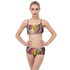 Flashy Logo Layered Top Bikini Set by Sudhe