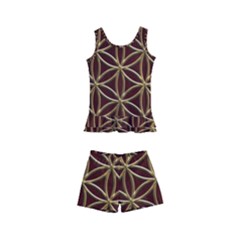 Flower Of Life Kids  Boyleg Swimsuit by Sudhe