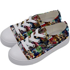 Comic Book Images Kids  Low Top Canvas Sneakers by Sudhe