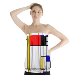 Bauhouse Mondrian Style Strapless Top by lucia