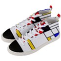 Bauhouse Mondrian Style Men s Mid-Top Canvas Sneakers View2