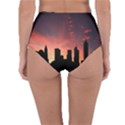 Skyline Panoramic City Architecture Reversible High-Waist Bikini Bottoms View2