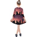 Skyline Panoramic City Architecture Kids  Quarter Sleeve Shirt Dress View2