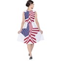 A Star With An American Flag Pattern V-Neck Midi Sleeveless Dress  View2