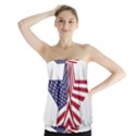 A Star With An American Flag Pattern Strapless Top View1