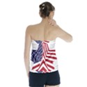 A Star With An American Flag Pattern Strapless Top View2