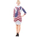 A Star With An American Flag Pattern Quarter Sleeve Hood Bodycon Dress View2