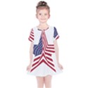 A Star With An American Flag Pattern Kids  Simple Cotton Dress View1