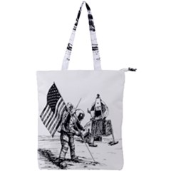 Apollo Moon Landing Nasa Usa Double Zip Up Tote Bag by Sudhe