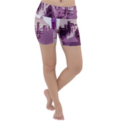 Abstract Painting Edinburgh Capital Of Scotland Lightweight Velour Yoga Shorts by Sudhe