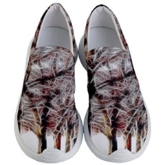 Autumn Fractal Forest Background Women s Lightweight Slip Ons by Sudhe